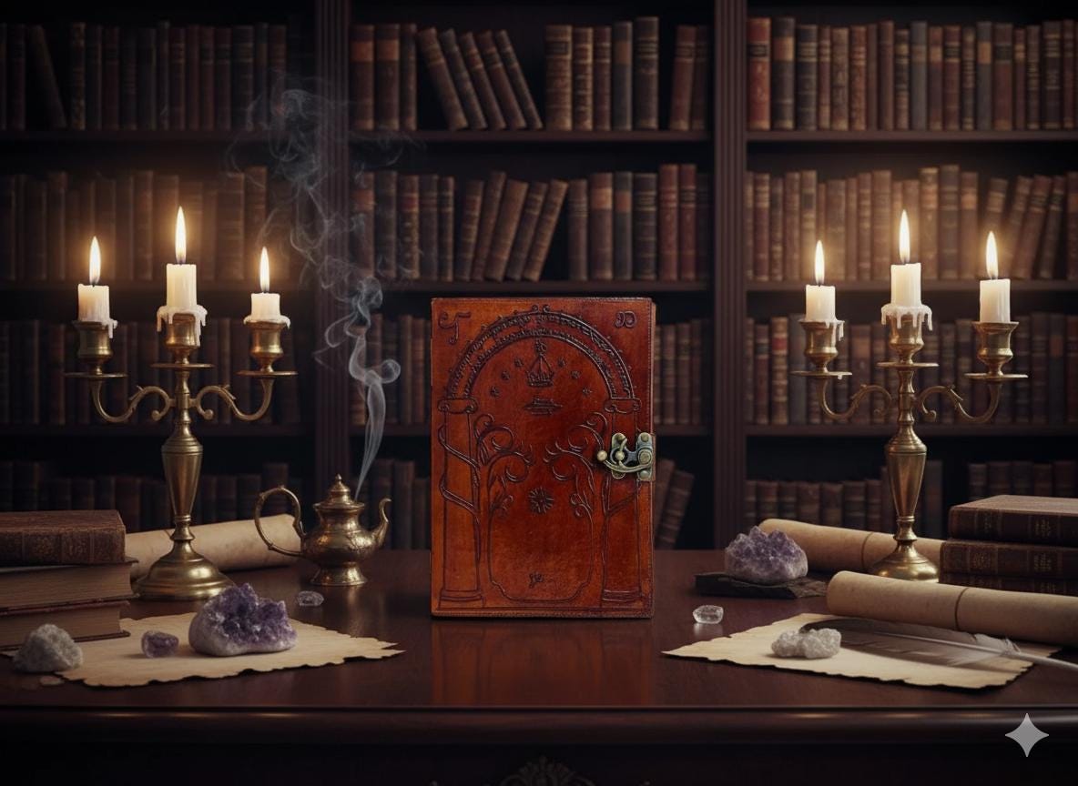 Handmade Leather Journal: Doors of Durin, D&D Spell Book