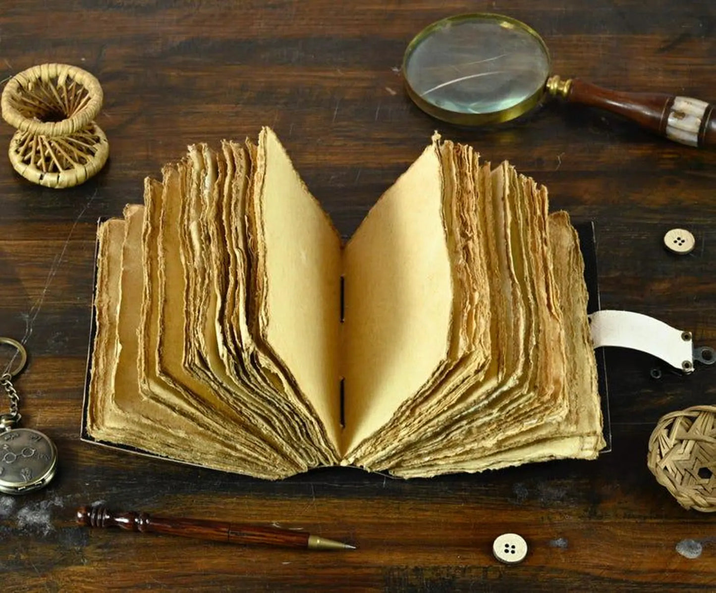 Peacock Leather Grimoire Journal Leather Sketchbook Leather Journal