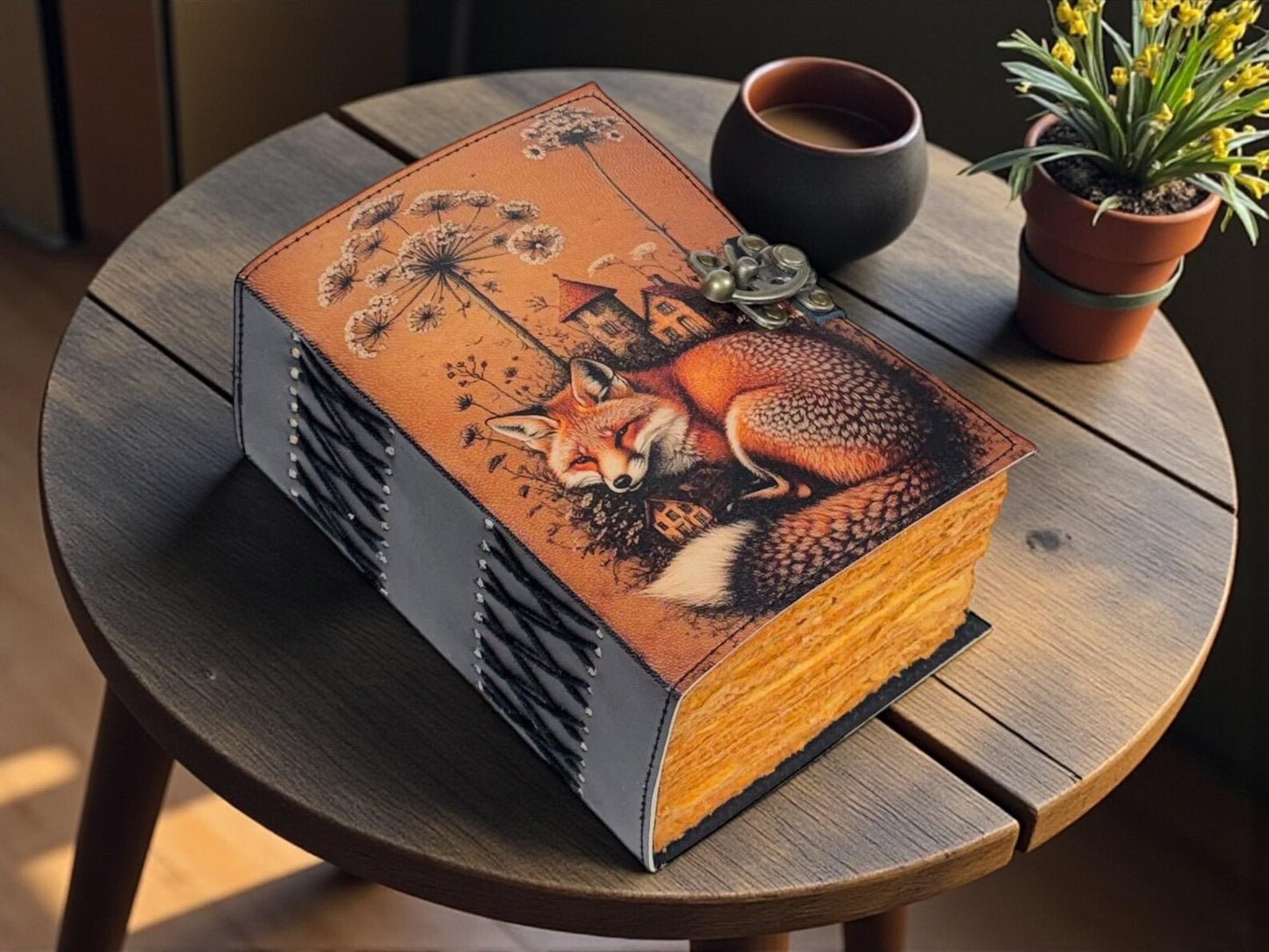 Fox Grimoire Leather Journal Witchcraft