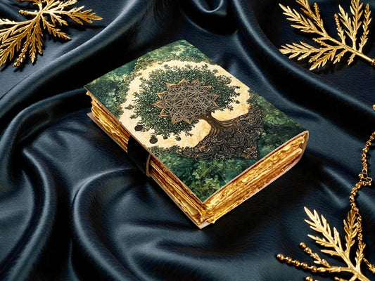 Tree of Life Leather Journal | Grimoire Book of Shadows | Witchcraft Diary | Pagan Wiccan Notebook | Vintage Writing Journal Gift
