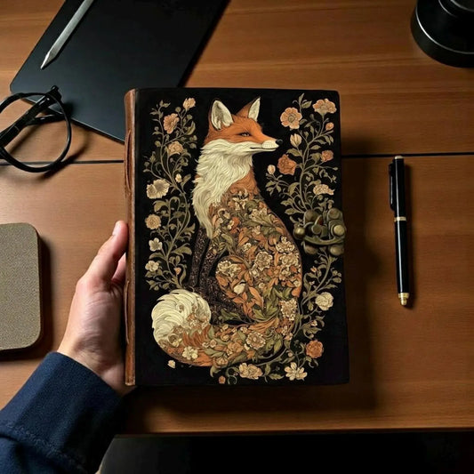Fox Leather Grimoire Journal