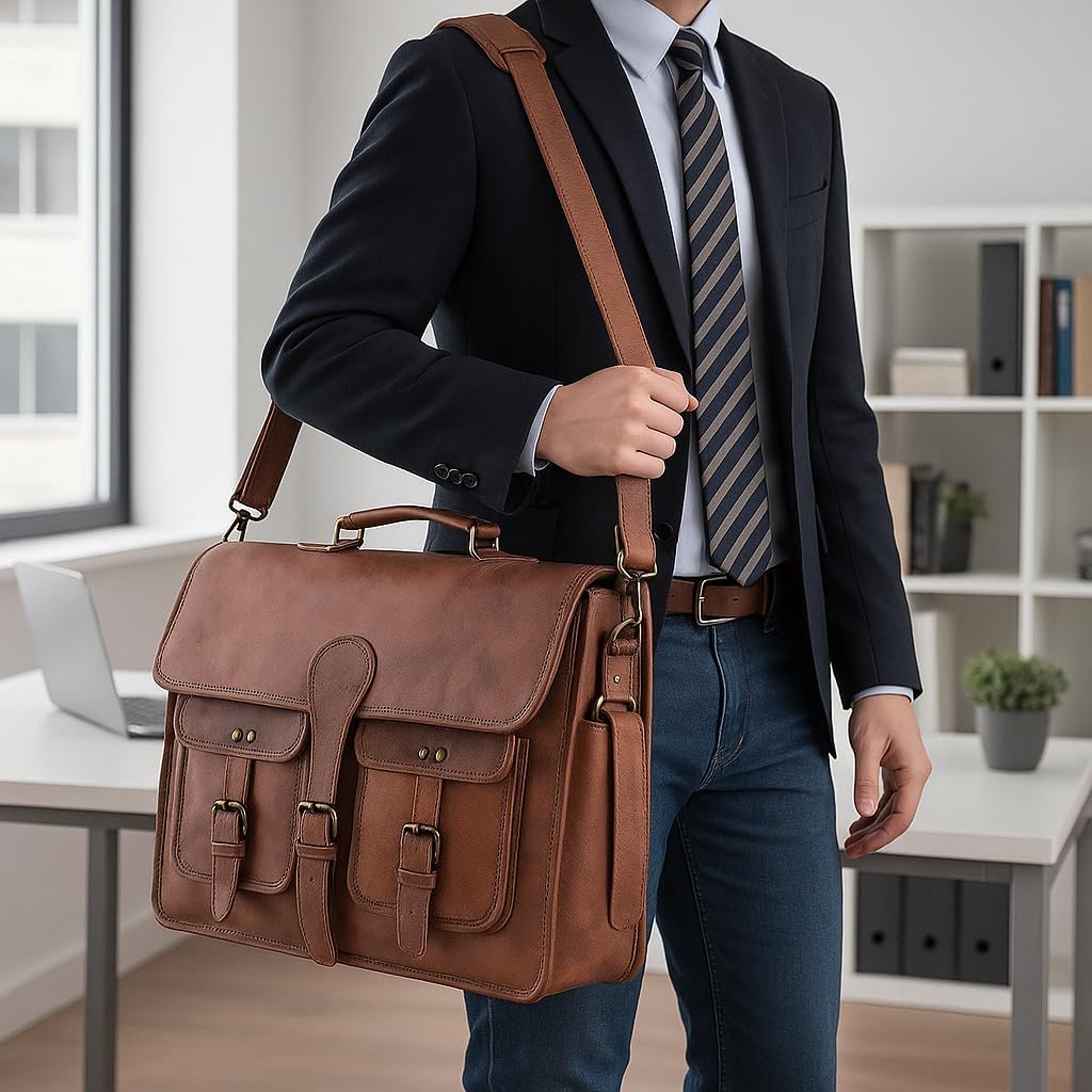 Leather Messenger Bag