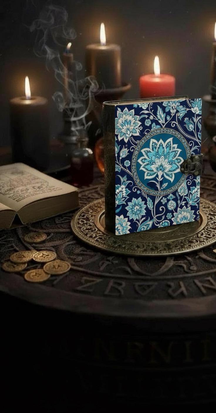 Handmade Leather Journal with Sunflower Design Starry Inspired Notebook Vintage Writing Diary with Deckle Edge Paper Boho Artistic Gift