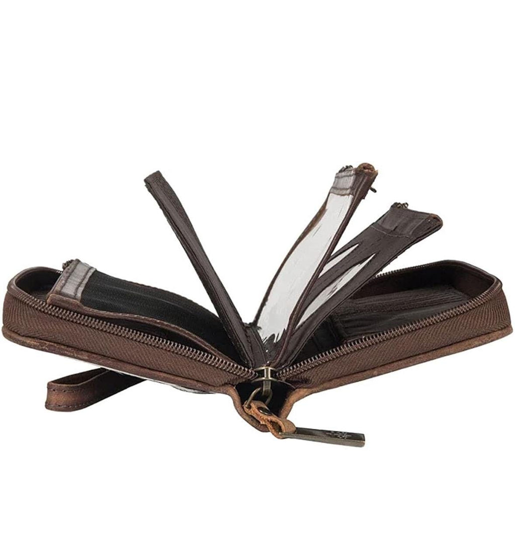 Cowhide Clutch Wristlet: Genuine Leather Ranchwear Organizer