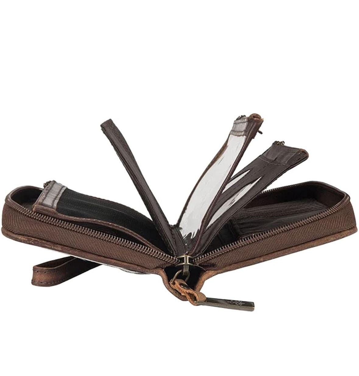 Cowhide Clutch Wristlet: Genuine Leather Ranchwear Organizer