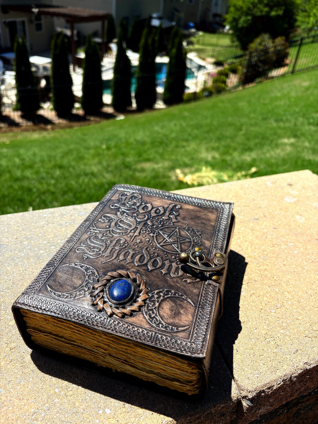 Large Leather Book of Shadows: Celtic Grimoire, 400 Page Journal