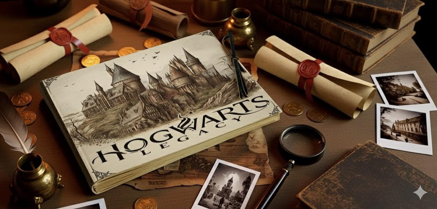 Harry Potter Memory book Custom Photo Album, Hogwarts Legacy Leather Scrapbook Adventure Book Journal Harry Potter Gift for Him and Her,