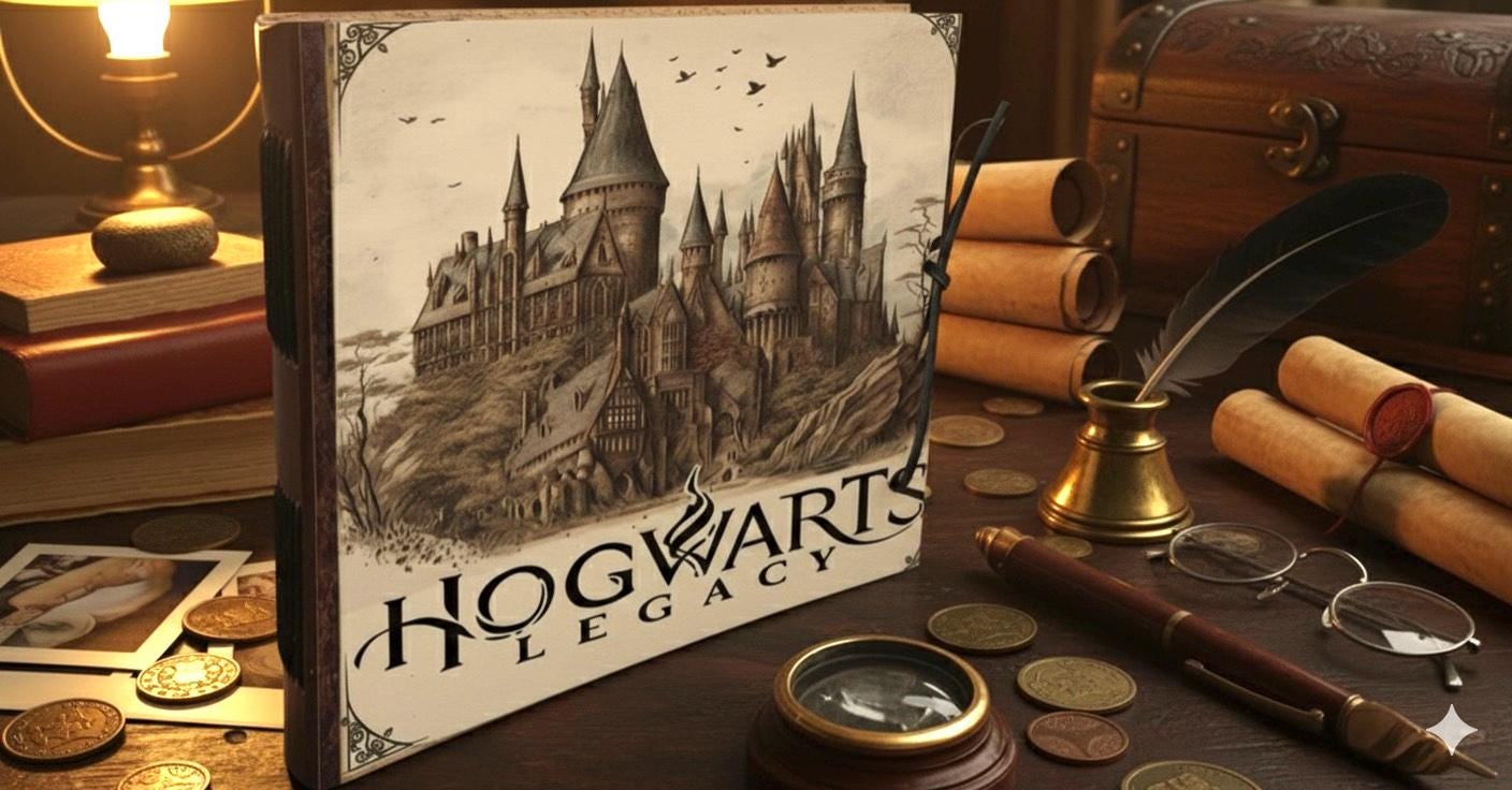Harry Potter Memory book Custom Photo Album, Hogwarts Legacy Leather Scrapbook Adventure Book Journal Harry Potter Gift for Him and Her,