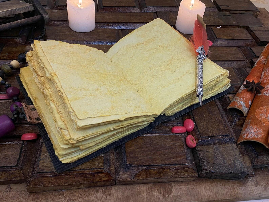 Sailing Ship Leather Journal: Handmade Grimoire, Book of Shadows