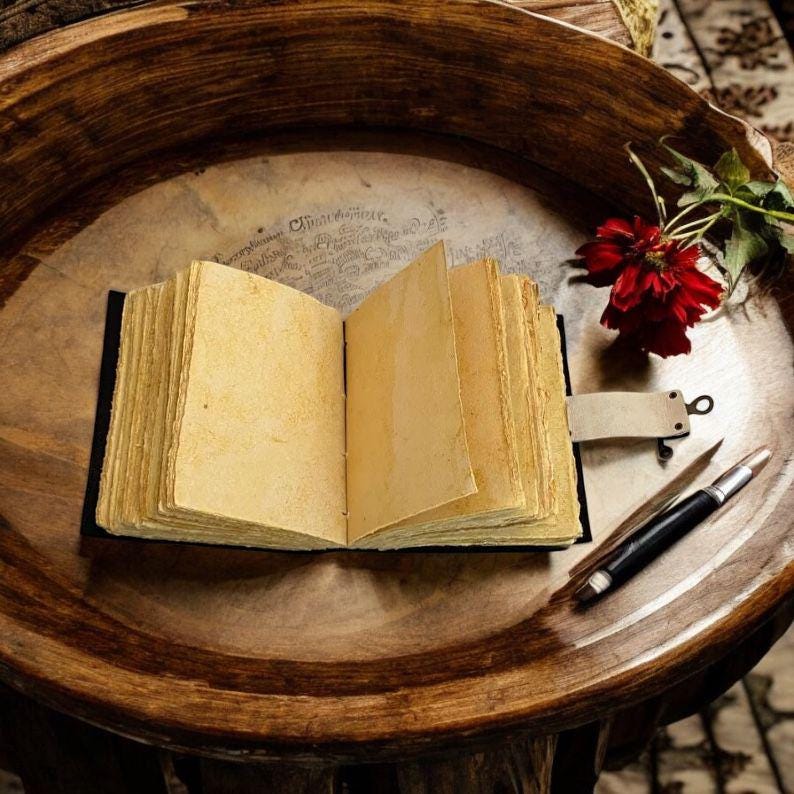 Tree of life Handmade Vintage leather journal Grimoire Blank Spell book of Shadow Birthday gift, Mother's day Gift Christmas Gift Halloween
