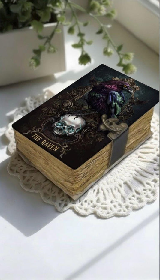 The Raven Leather Journal Gothic Grimoire Book of Shadows Vintage Raven Grimoire Journal Witchcraft Magic Journal Raven gifts for Halloween