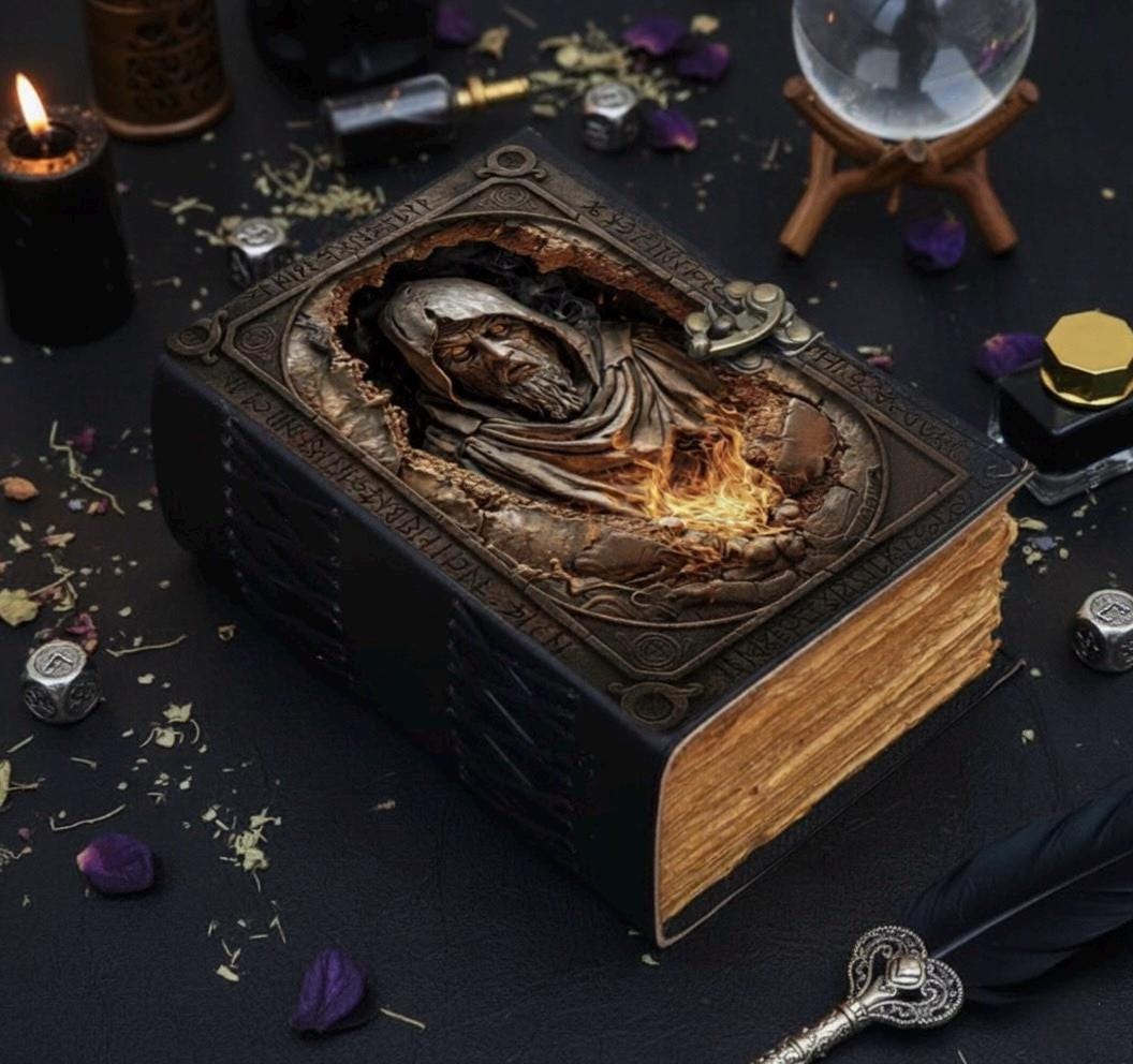 Vampyr Slayer’s Grimoire | Gothic Leather Journal | Prop Replica Book of the Dead | Buffy Inspired Spell Book Dark Academia Book of Shadows