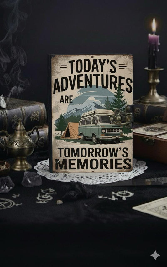 Adventures Leather Journal Memories Travel Leather Journal Grimoire Book of Shadows Vintage Sketchbook Journal gifts for Women