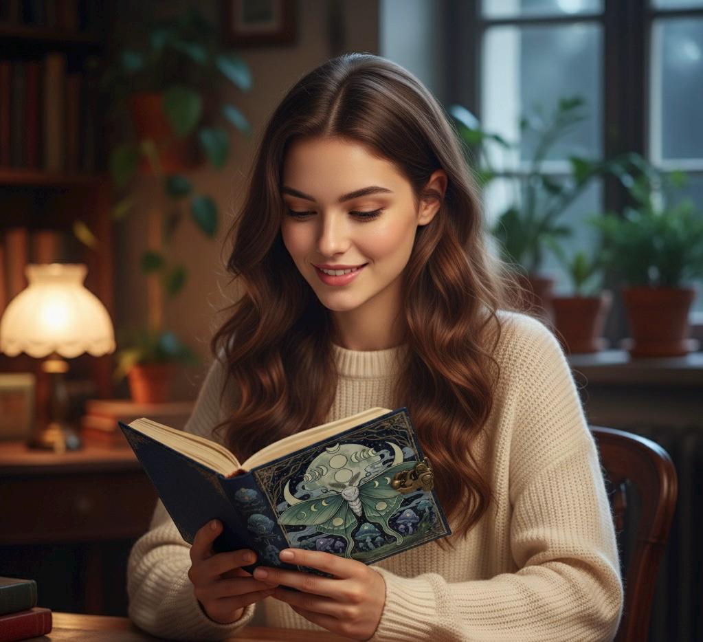 Luna Moth Leather Journal Gothic Grimoire Book of Shadows Vintage Luna Mushroom Spell book Witchcraft Journal Moon Phase gifts for Christmas