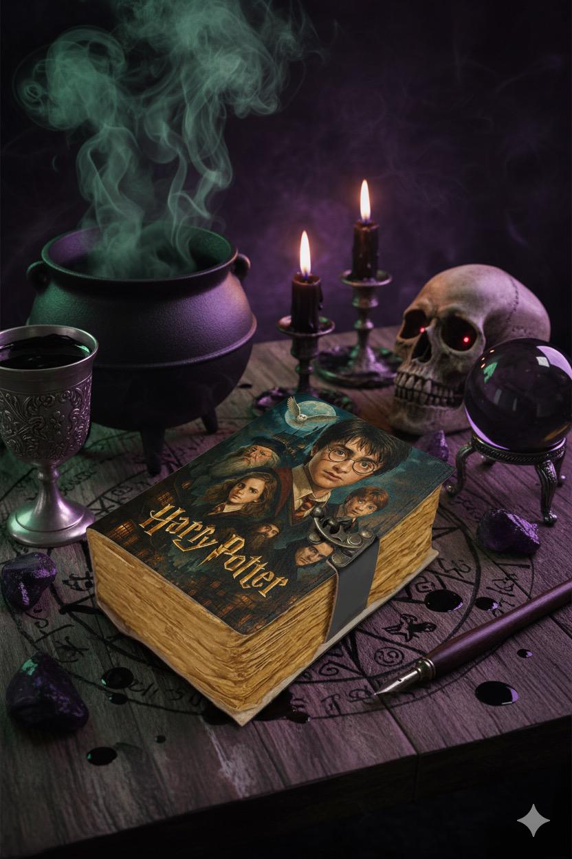 Harry Potter Leather Journal, Harry Potter Gifts Leather Journal, Book of shadows Grimoire Leather Journal, Wizard  Spell Harry Potter Book