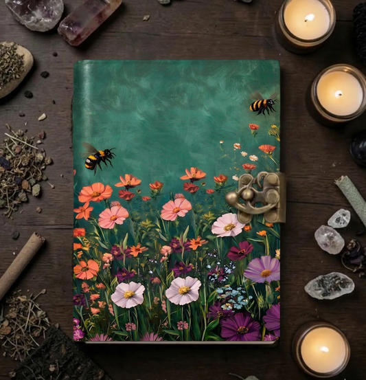 Flower leather Journal Spring Journal