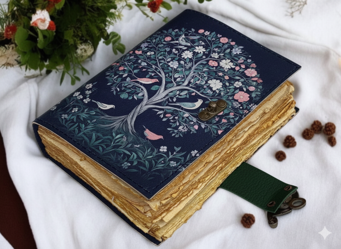 Tree of life leather Grimoire journal Leather Notebook