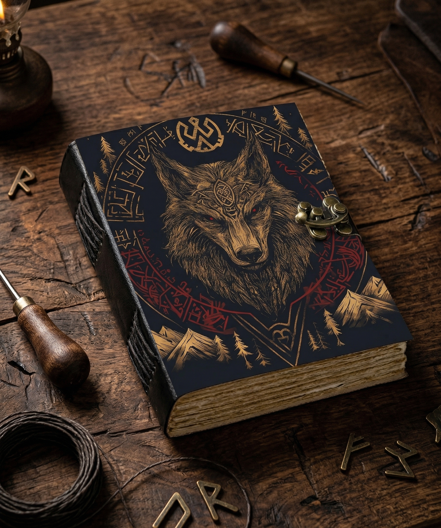 Fenrir Nordic Design, Viking Journal, Viking enthusiast, Gift for Norse Mythology Lovers, Folklore