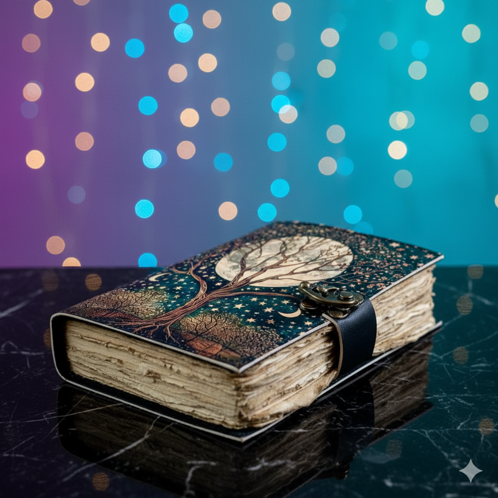 Tree of Life Leather Journal 400 Pages Handmade Grimoire Spell Book Wiccan Witchcraft Book of Shadows Pagan Magical Diary Witchy Notebook