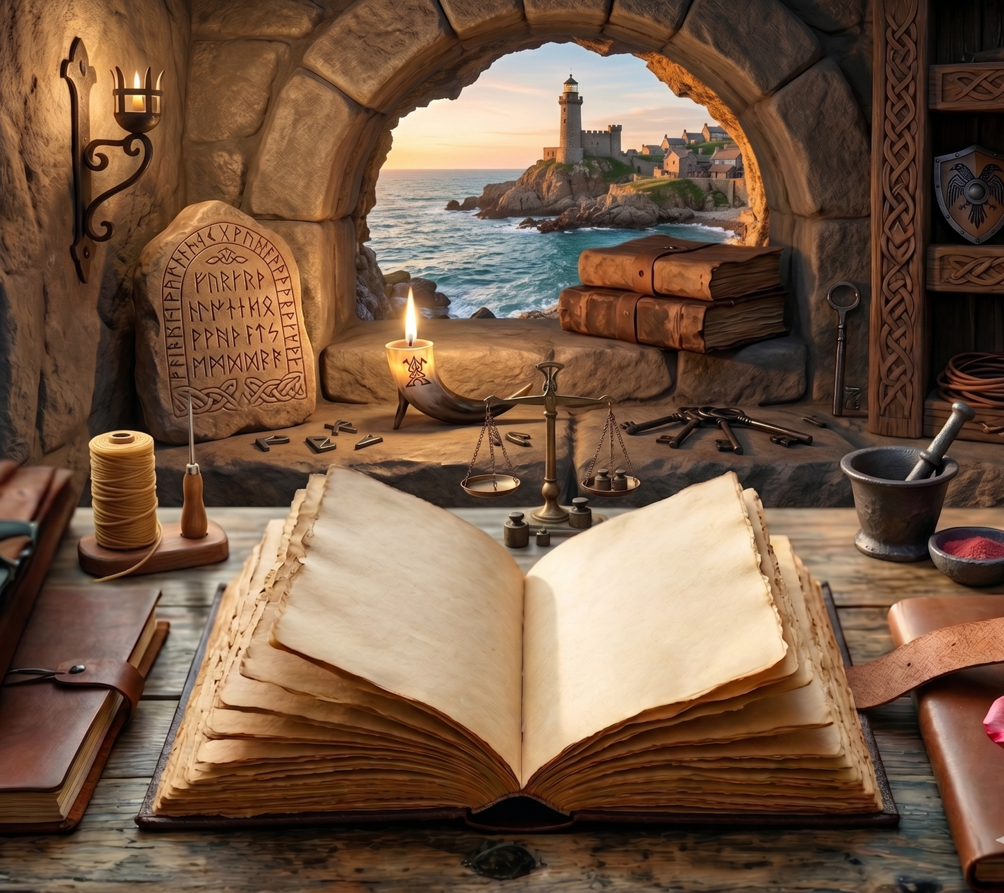 Sparrow leather journal
