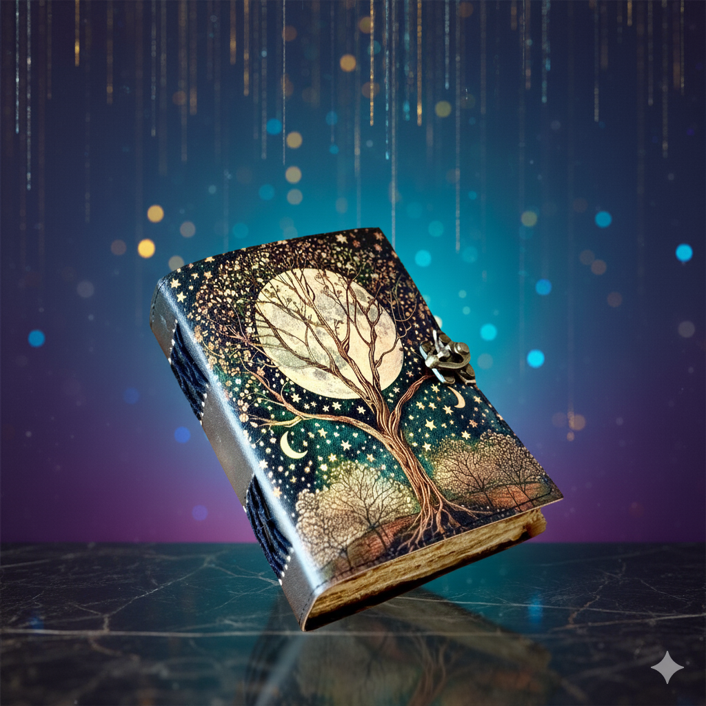 Tree of Life Leather Journal 400 Pages Handmade Grimoire Spell Book Wiccan Witchcraft Book of Shadows Pagan Magical Diary Witchy Notebook