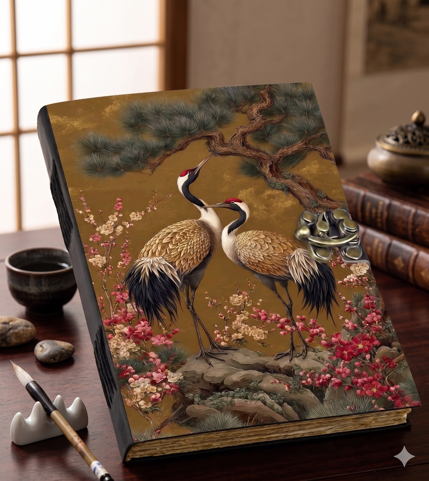 Japanese Crane Leather Journal