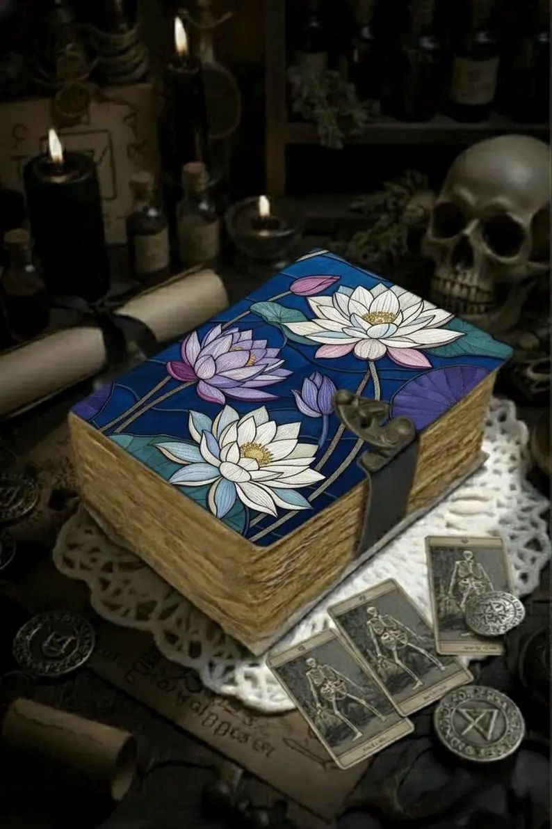 Flower Leather Journal Lotus Journal