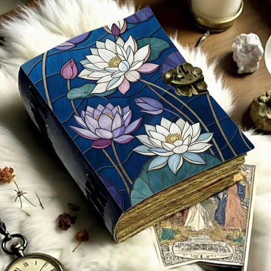 Flower Leather Journal Lotus Journal