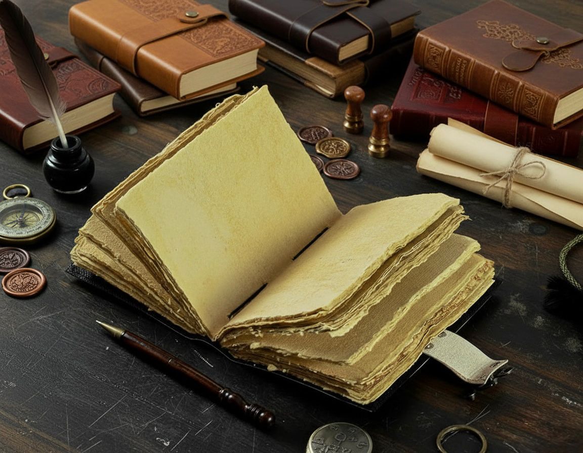 Fairy Leather Grimoire – Handmade Book of Shadows | Gothic Witchcraft Spell Journal | Wiccan Pagan Fairy Magic Gift