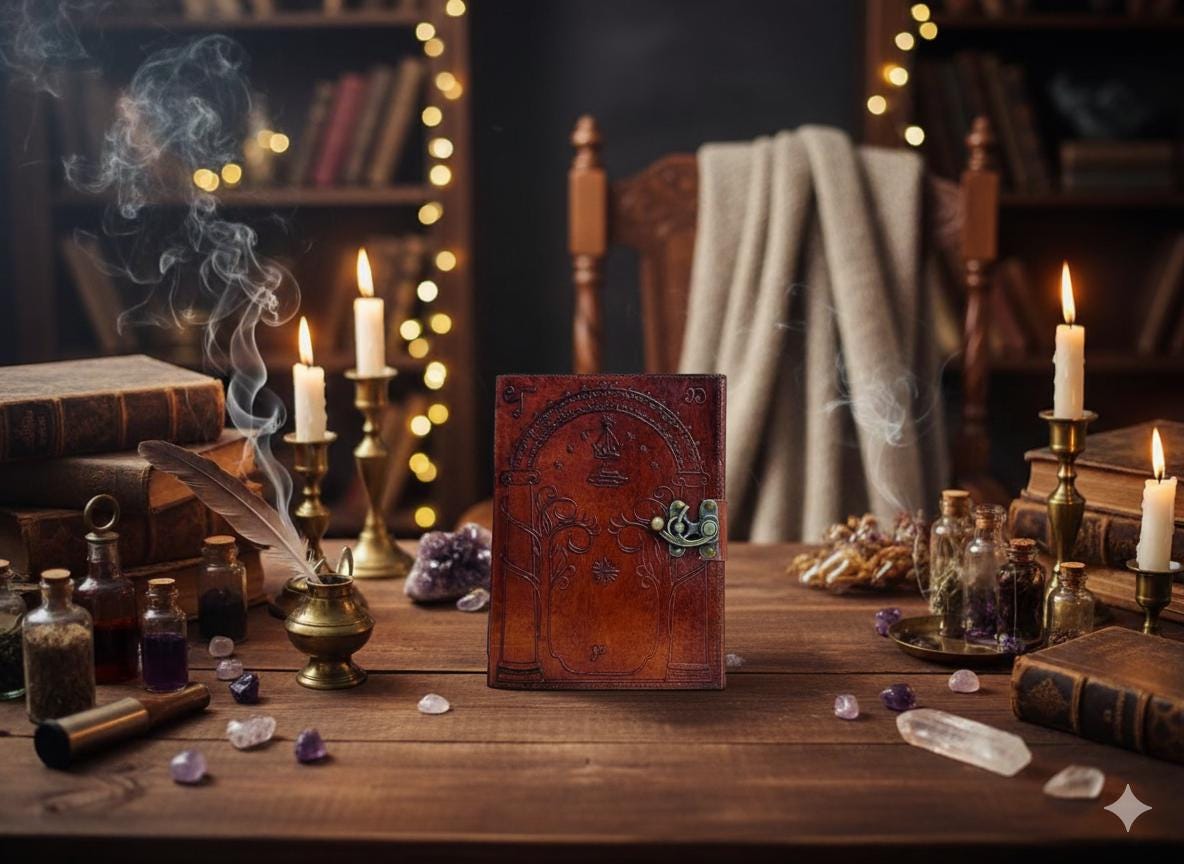 Handmade Leather Journal: Doors of Durin, D&D Spell Book