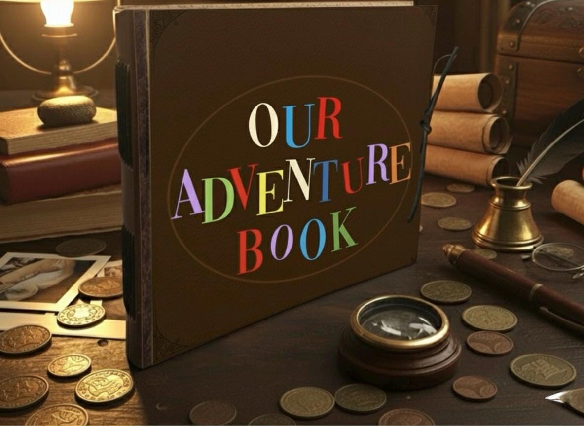 Our Adventure Book Scrapbook Anniversary Gift for him, Personalized Valentines Gift for her, Scrapbook, Couples gift, Gifts for Boyfriend