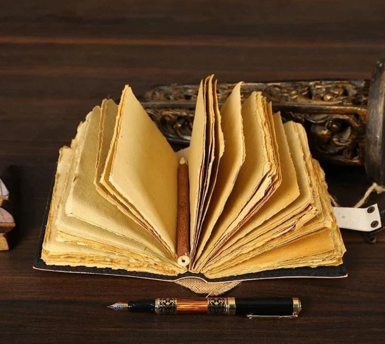Bunny rabbit Grimoire Leather Journal Notebook Journal