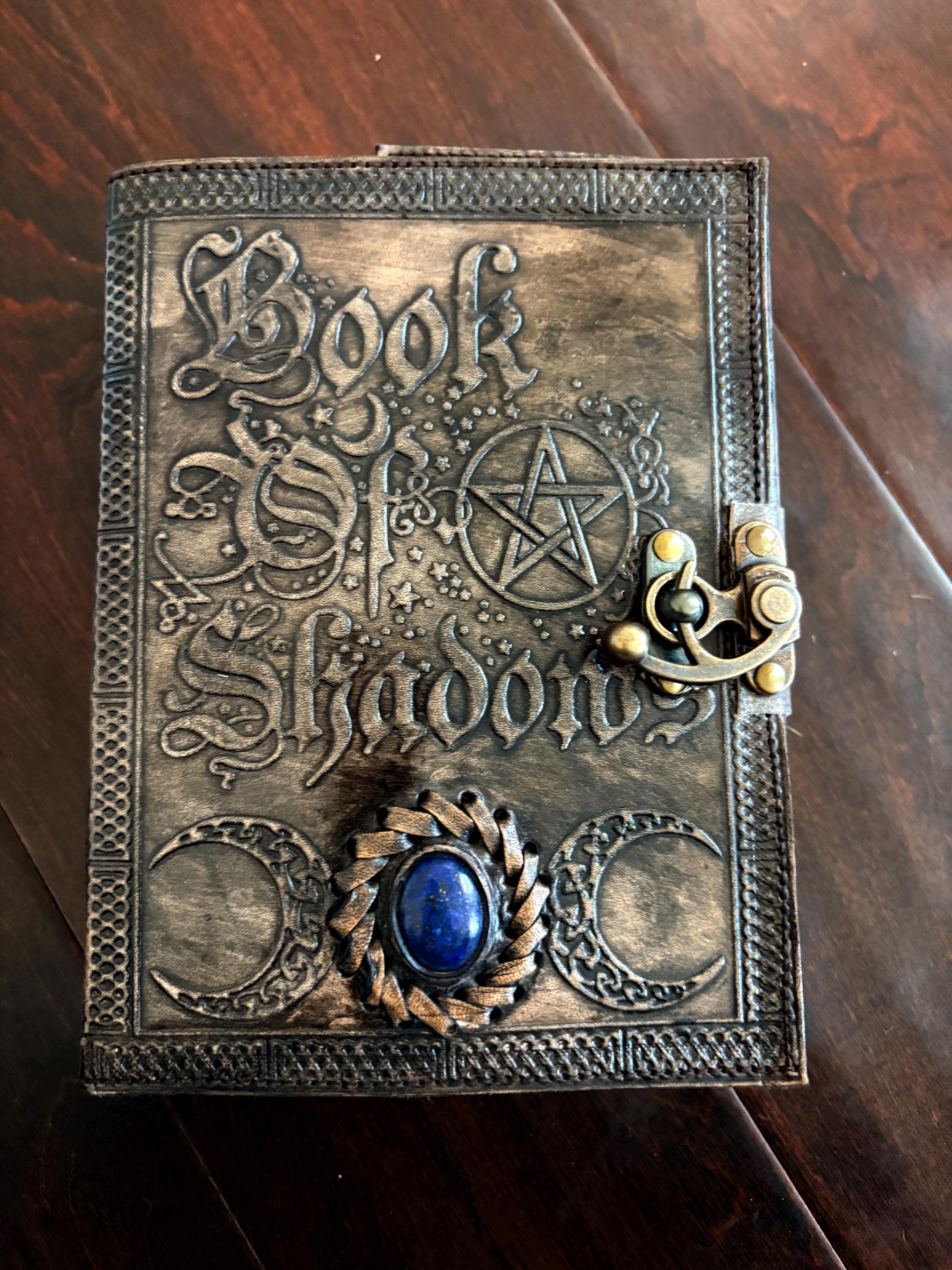 Large Leather Book of Shadows: Celtic Grimoire, 400 Page Journal
