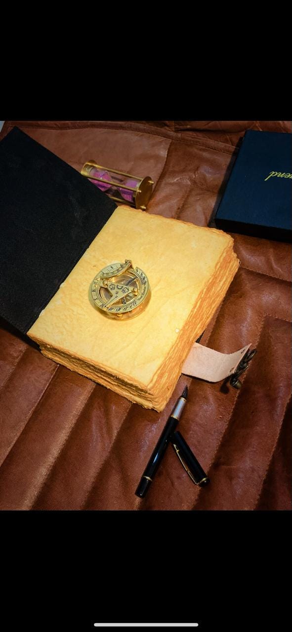 Seven Stone Tree of Life Leather Journal: Embossed Grimoire, Blank Book of Shadows