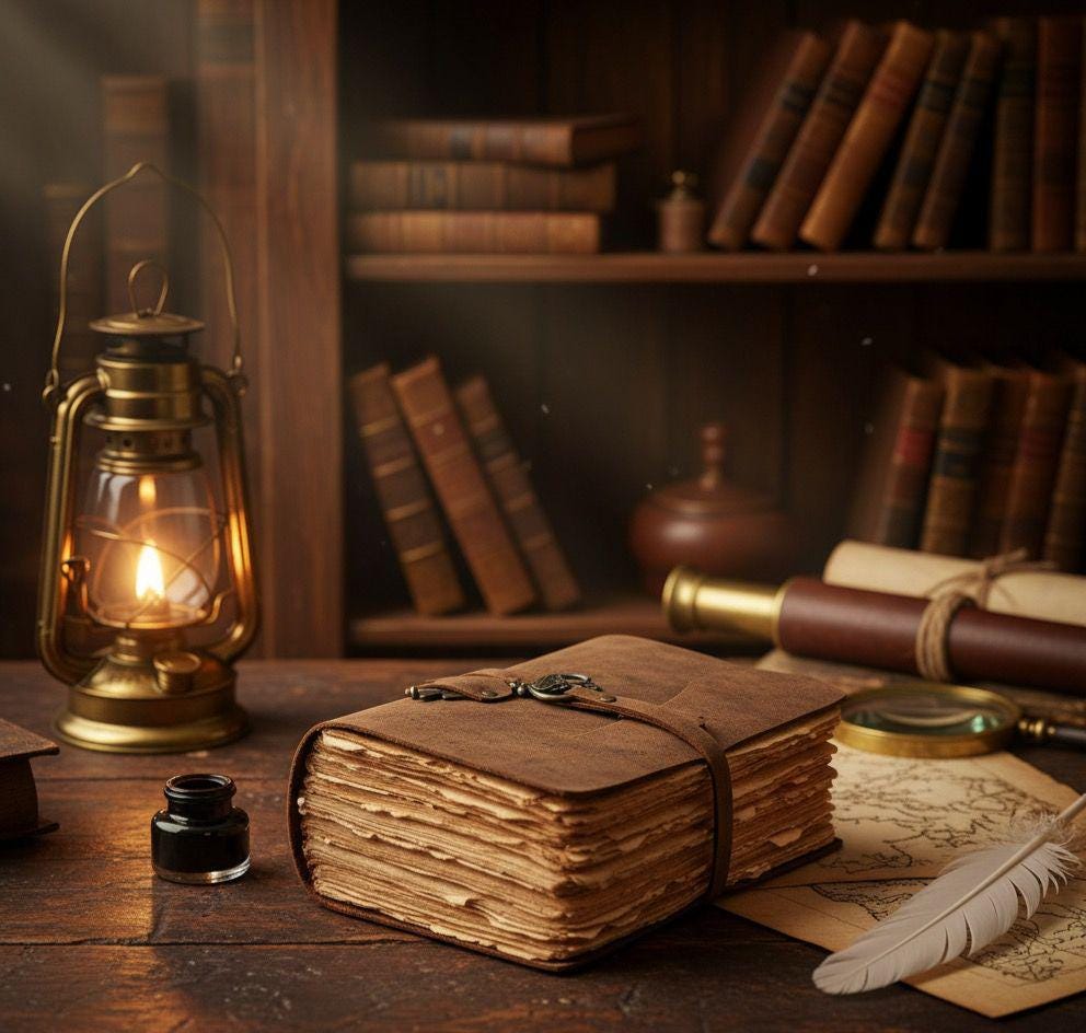 600 Page Leather Journal - Spell Book of Shadows, Key Leather Journal, Travel Writing Notebook, Antique Journal Christmas Gifts For Women