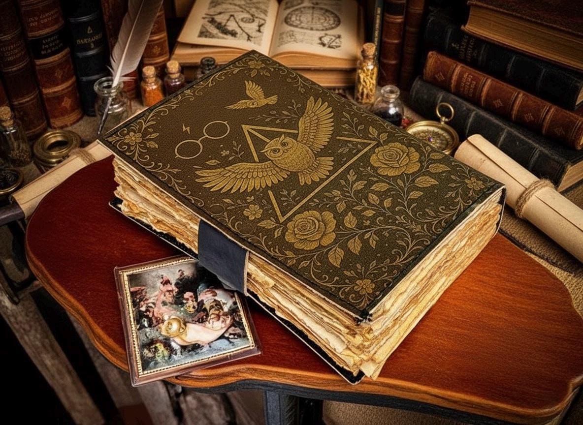 400 Page Owl Grimoire Journal – Blank Book of Shadows | Leather Spell Book of Wisdom | Handmade Witchy Sketchbook Owl Magic Tarot Notebook