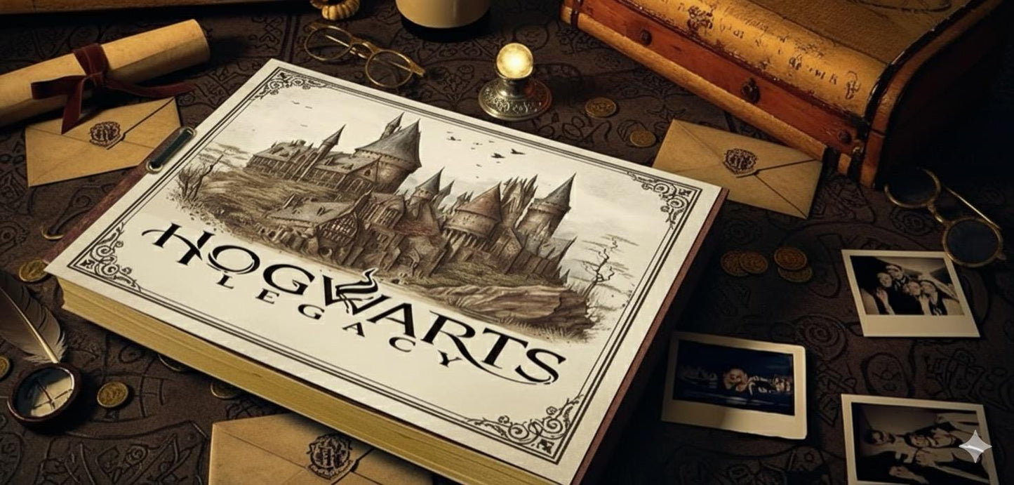 Harry Potter Memory book Custom Photo Album, Hogwarts Legacy Leather Scrapbook Adventure Book Journal Harry Potter Gift for Him and Her,