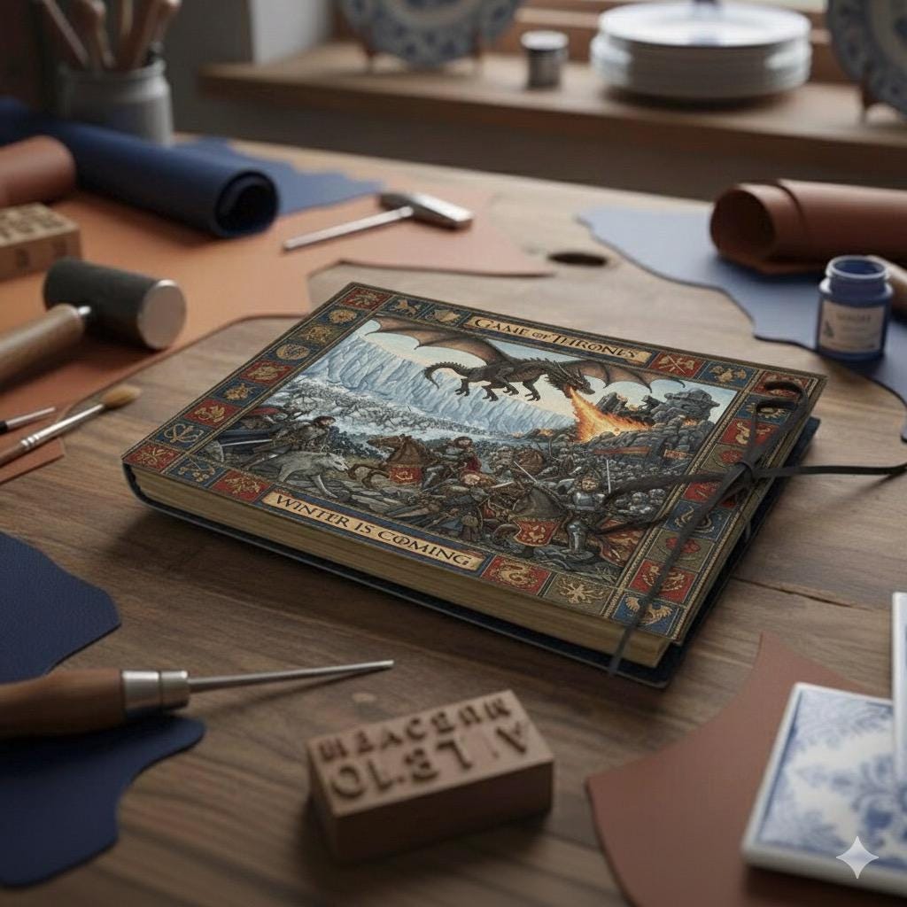 Game Of Thrones Memory book Custom Photo Album, Game Of Thrones Leather Scrapbook Adventure Book Game Of Thrones Book Gift for Him and Her