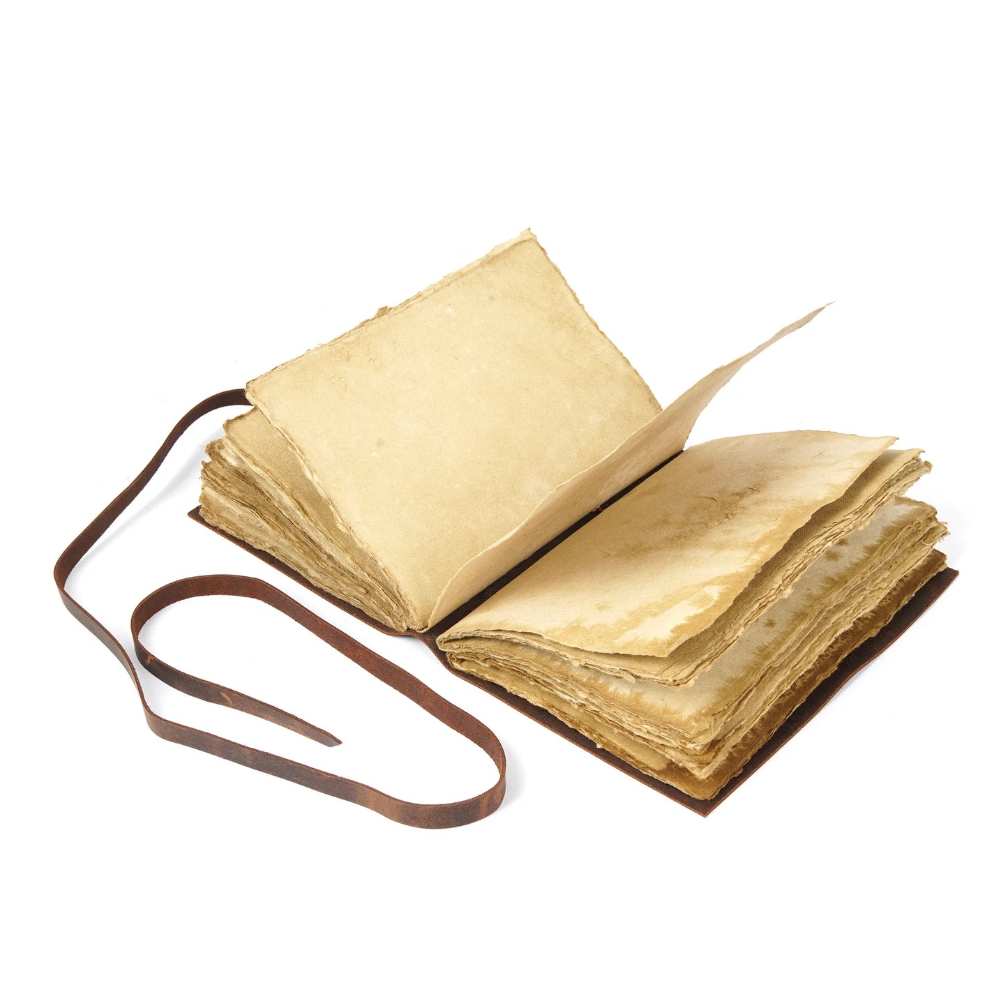 Leather Journal - Blank Spell Book of Shadows, Grimoire Journal, Travel Writing Notebook, Antique Deckle Edge Paper Gifts For Women