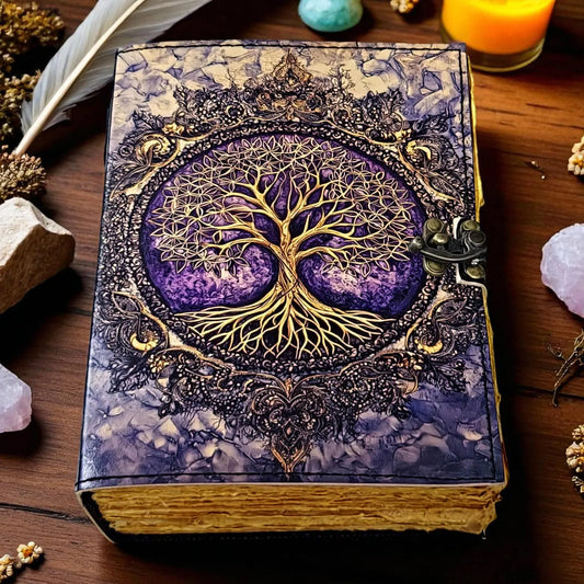 Tree of Life Leather Journal | Handmade Vintage Notebook | Wiccan Witchcraft Diary | Spiritual Writing Sketchbook | Boho Gift