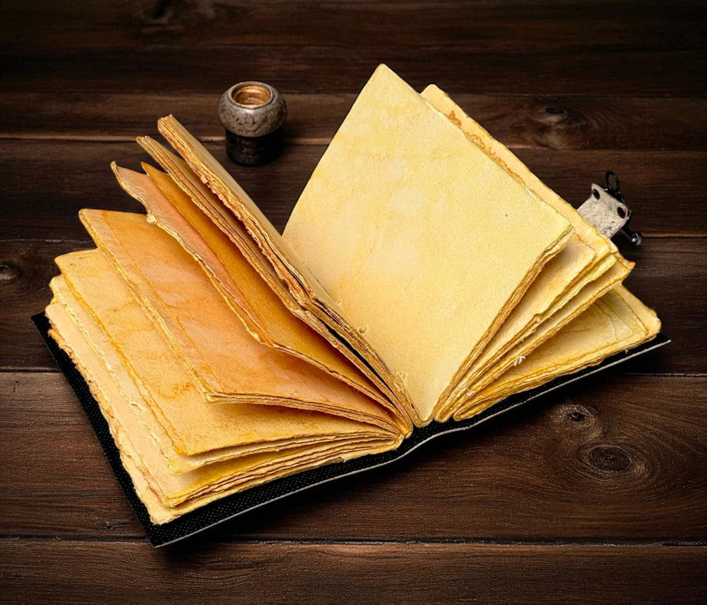 Handmade Leather Grimoire: Deckle Edge Book of Shadows