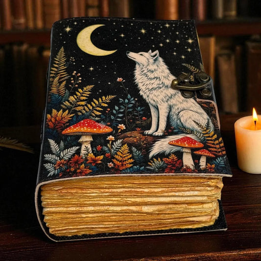 Fox Leather Grimoire – Spell Book, Deckle Edge Journal