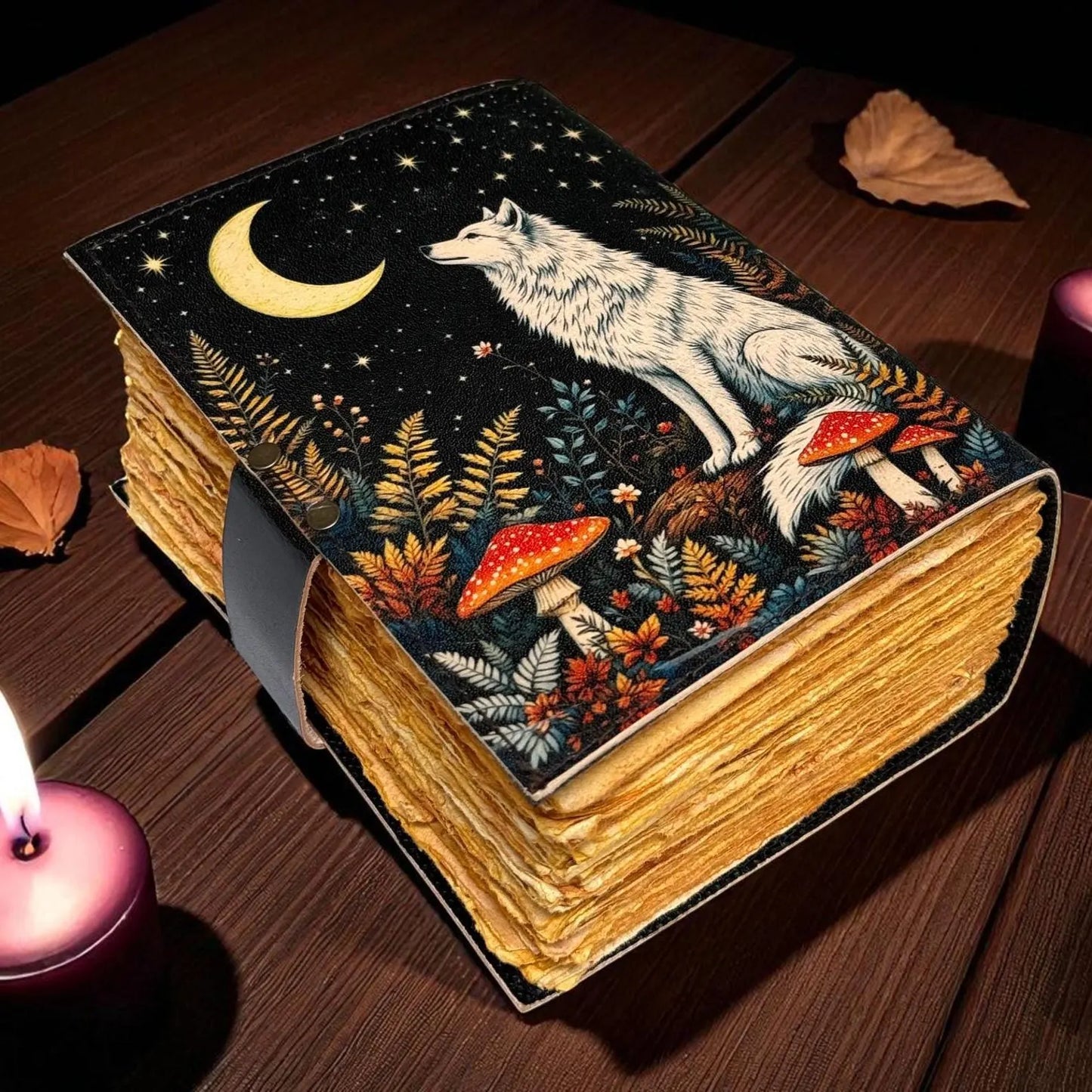 Fox Leather Grimoire – Spell Book, Deckle Edge Journal