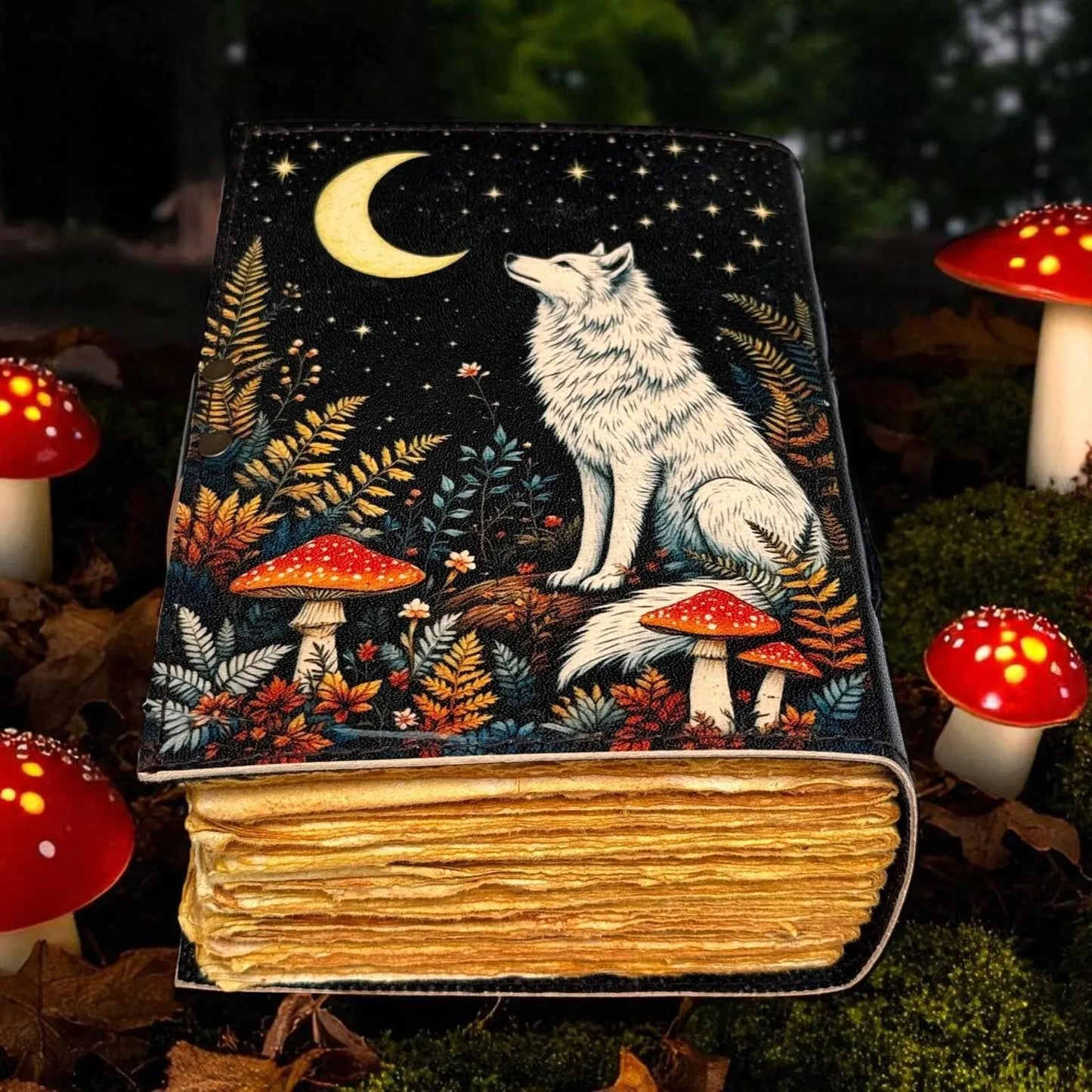 Fox Leather Grimoire – Spell Book, Deckle Edge Journal