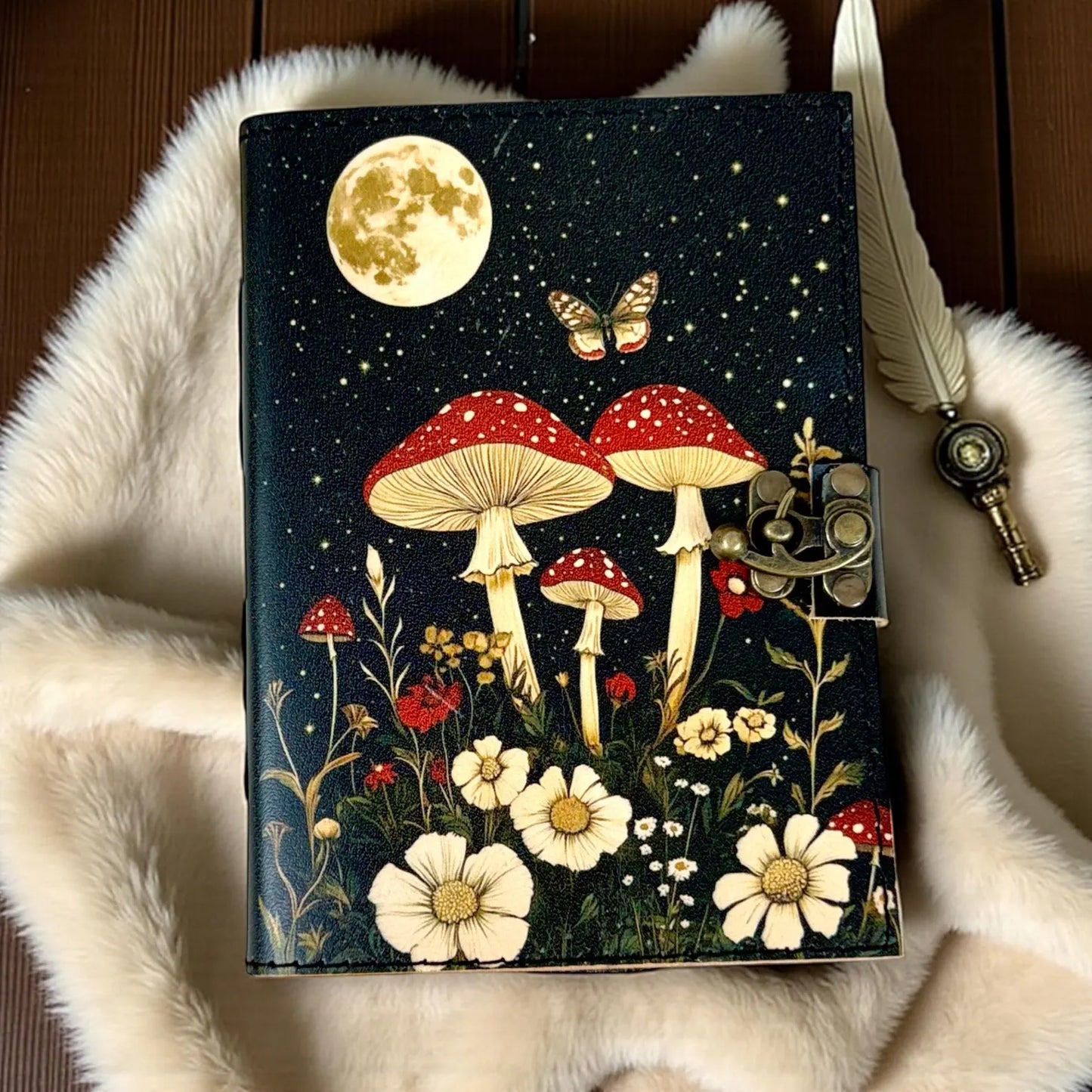 Mushroom leather journal