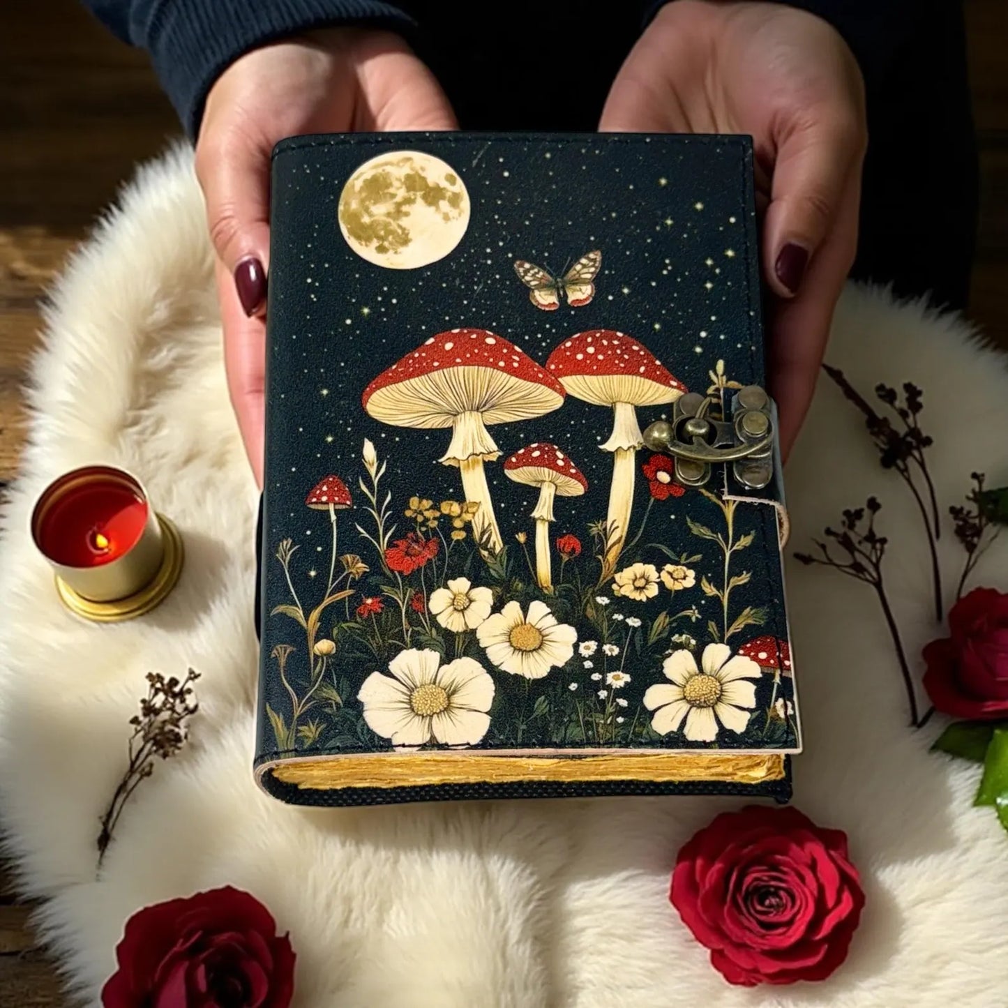 Mushroom leather journal