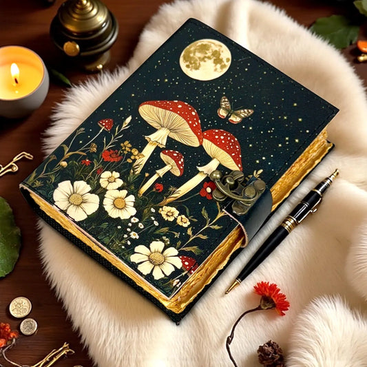 Mushroom leather journal