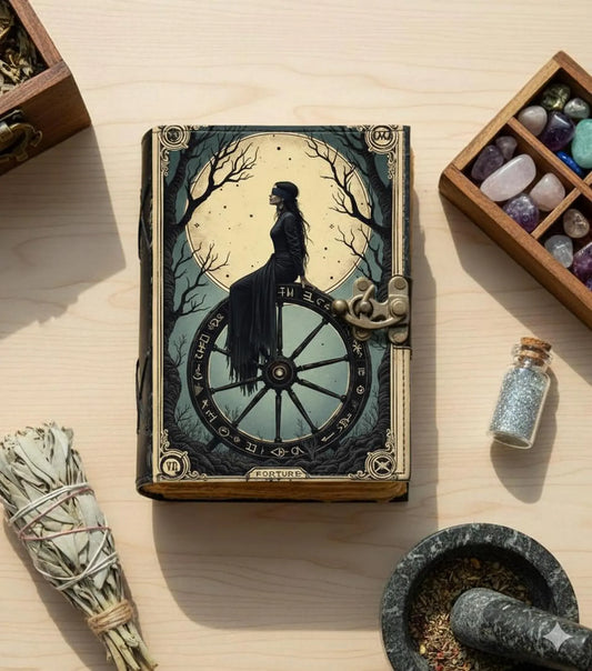 Handmade Leather Grimoire: Deckle Edge Book of Shadows
