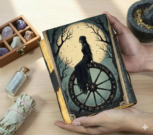 Handmade Leather Grimoire: Deckle Edge Book of Shadows