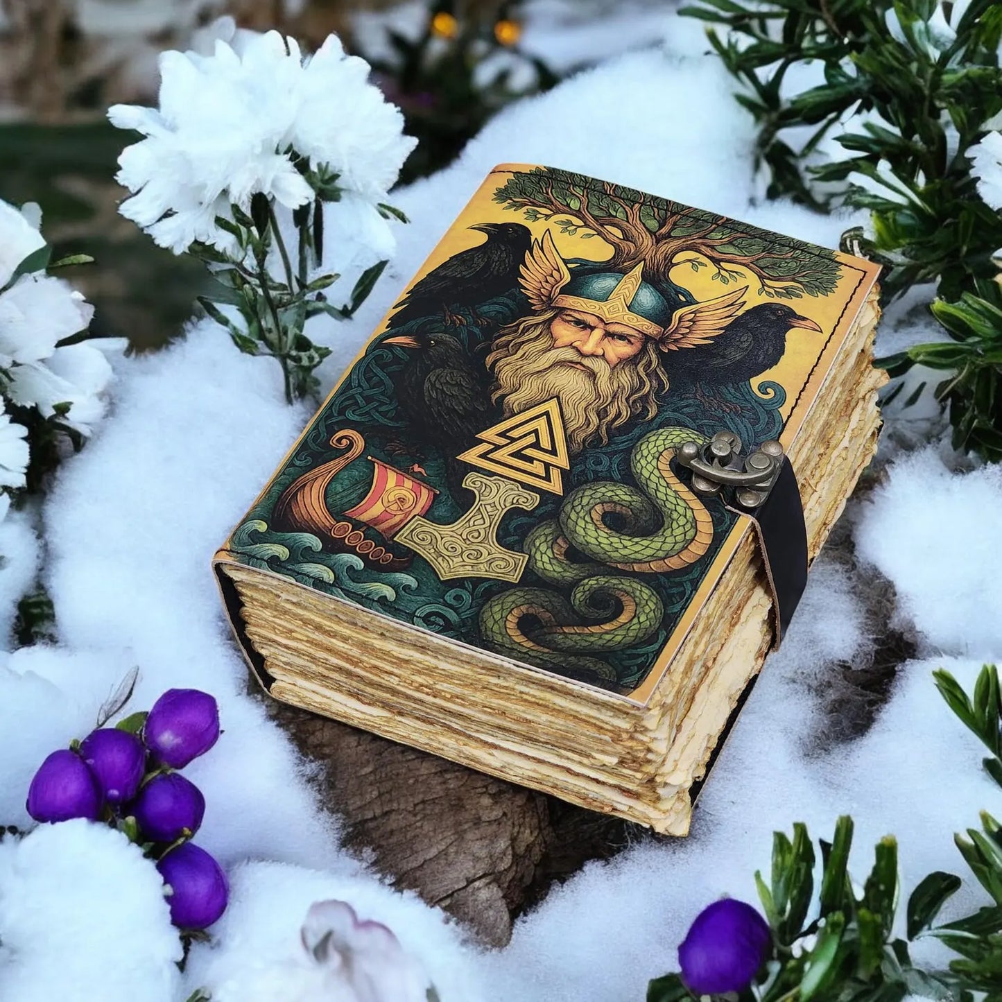 Odin Leather Journal, Viking Norse Notebook, Book Of Shadows
